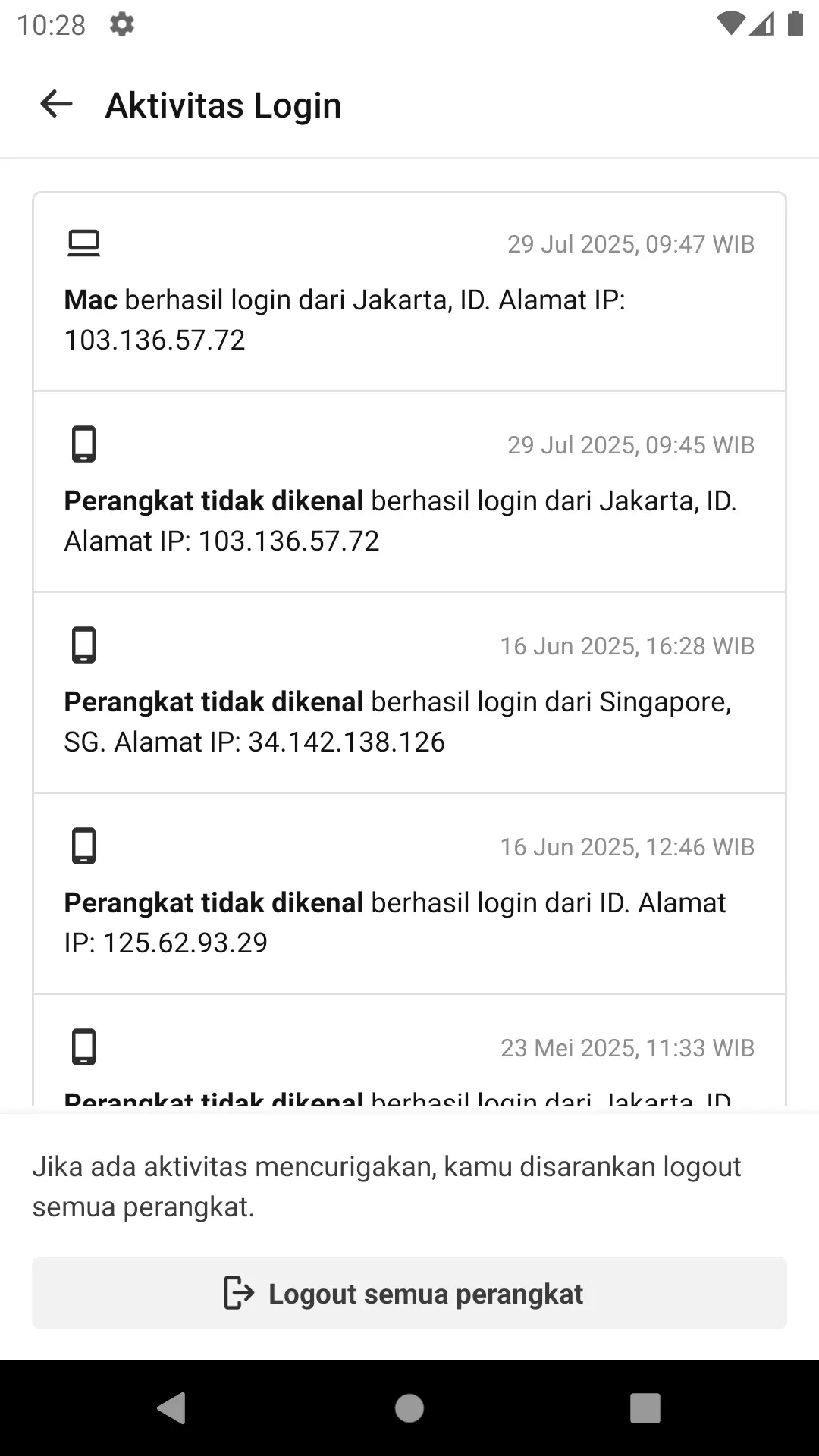 Mitra Account Security Enhancement screenshot 3