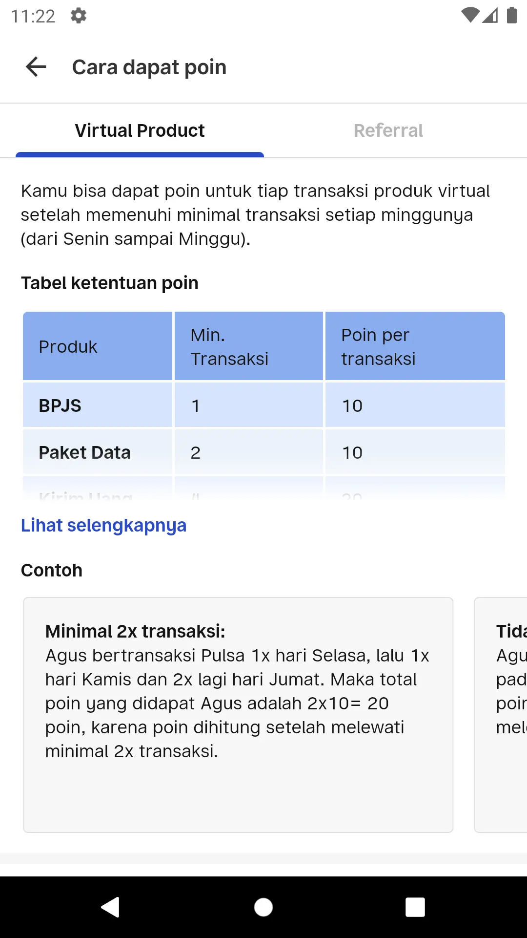 Mitra Loyalty Scheme Experiment screenshot 2